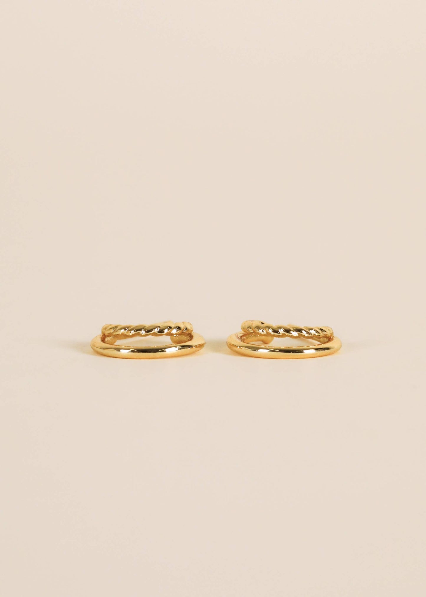 Double Hoop Earrings | 18k Gold Plated