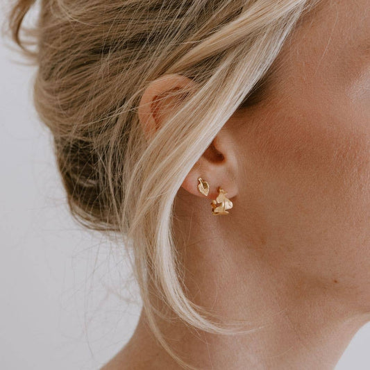 Patti Sleeper Huggie Hoops | Cactus Texture