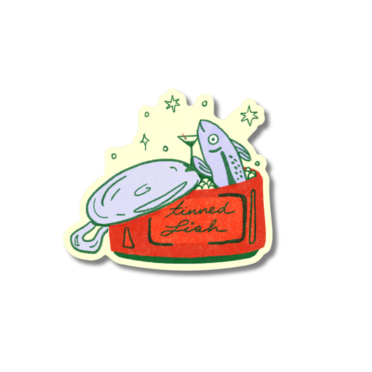 Tinned Fish Vinyl Sticker 