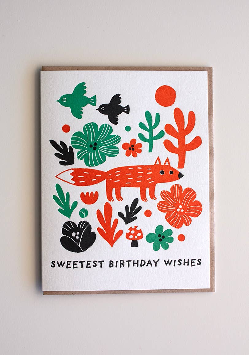 Sweetest Fox Birthday Card