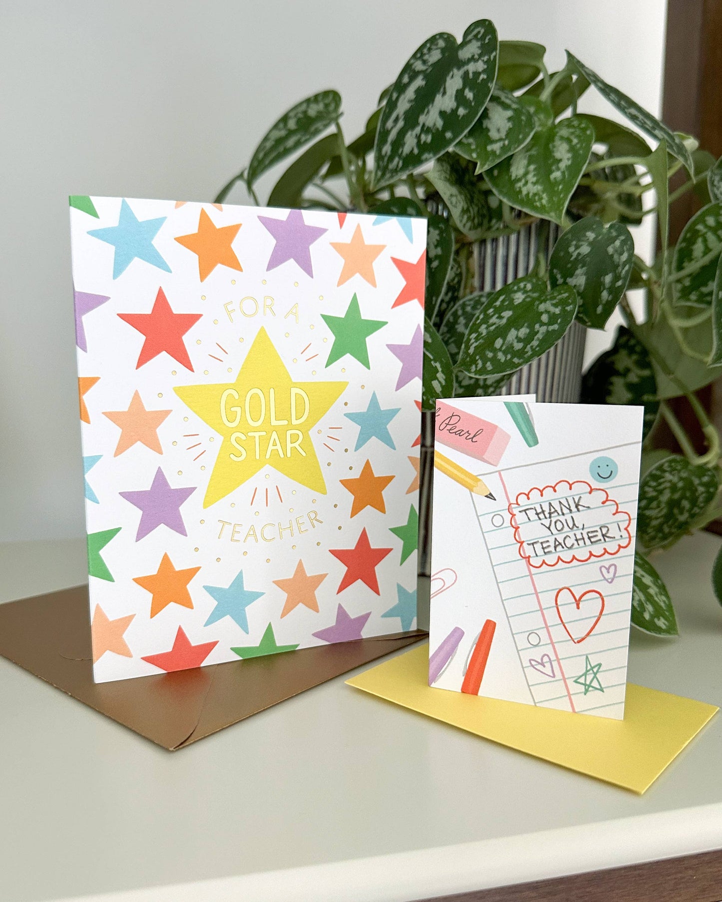 Gold Star Teacher Appreciation Card