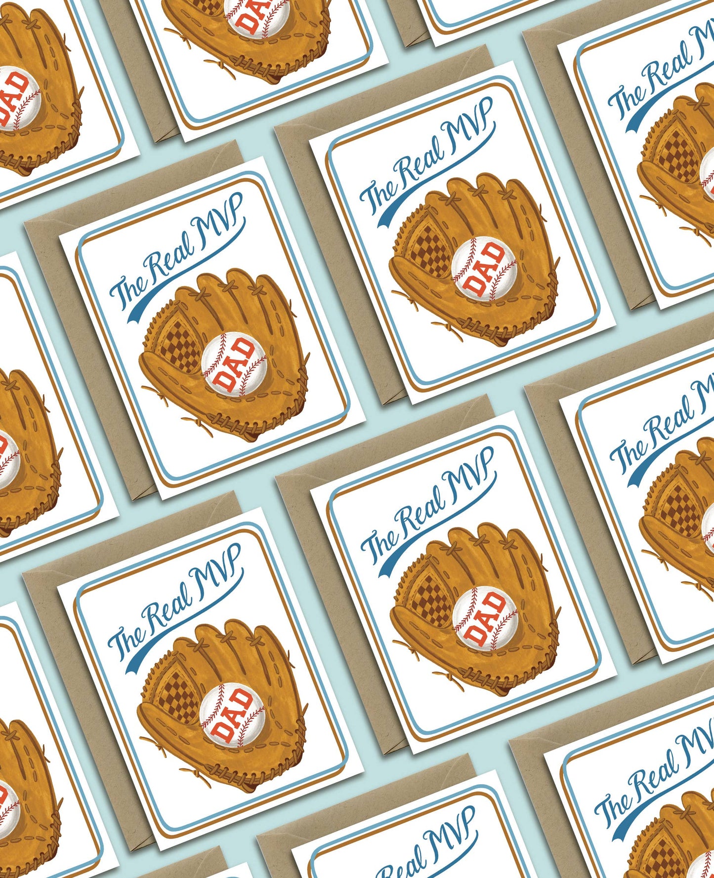 MVP Baseball Glove and Ball Sports Father's Day Card