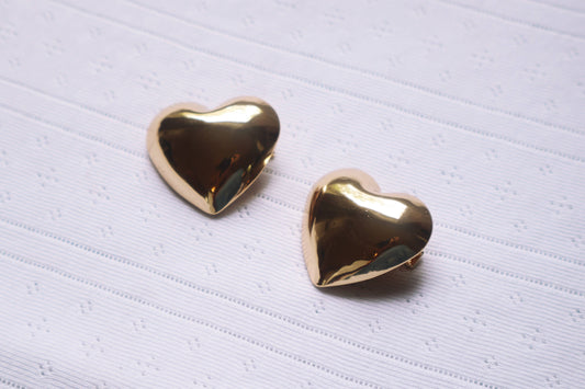 Metallic Heart Clips: Gold Heart Set (Large)