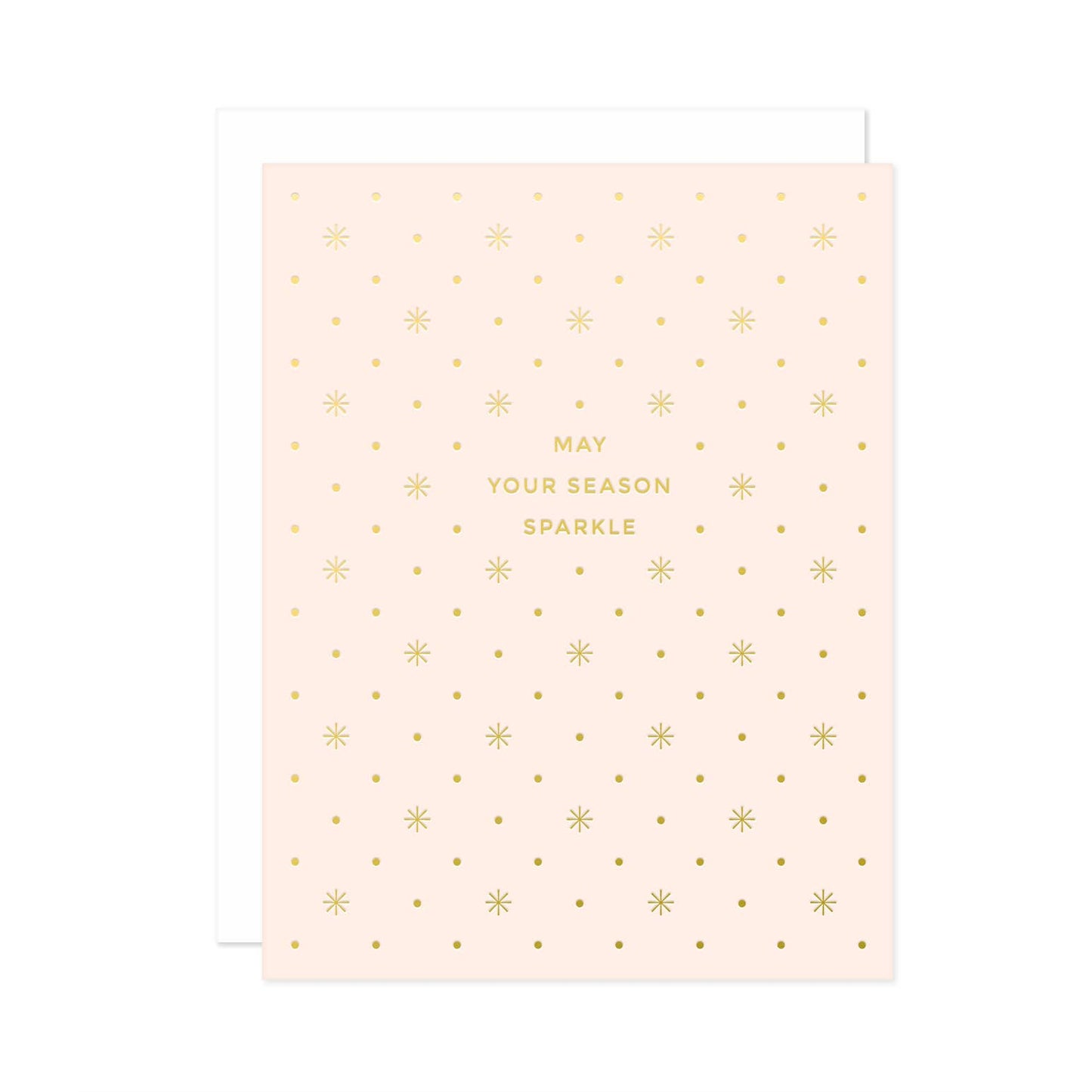 May Your Season Sparkle Luxe Gold Foil Christmas Holiday Card
