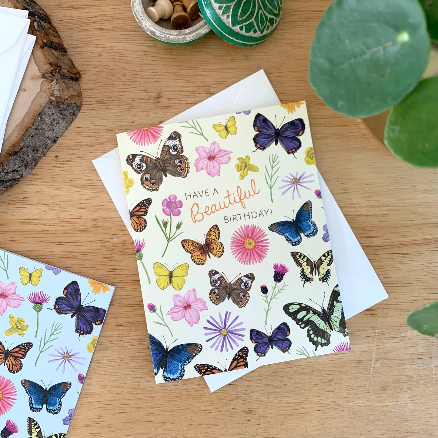 Beautiful Butterflies Wildflowers Nature Lover Birthday Card