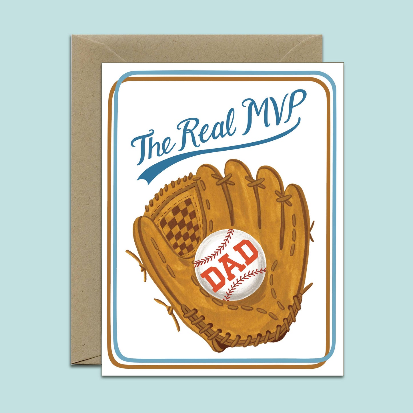 MVP Baseball Glove and Ball Sports Father's Day Card