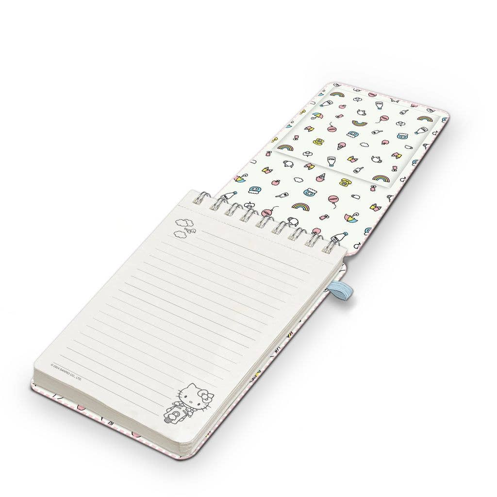 Hello Kitty Classic Pink Top-Spiral Notebook with Pen Loop