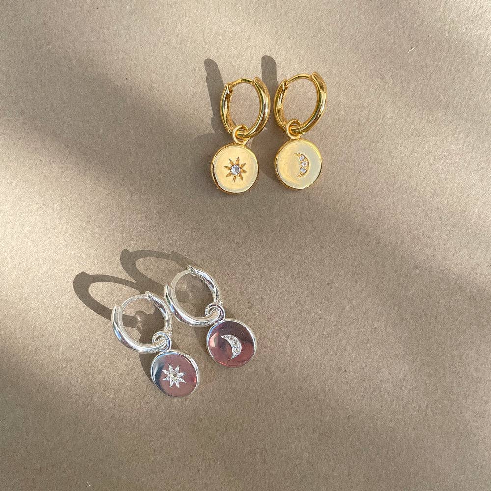 The Luminaries Hoop Earrings: Sterling Silver