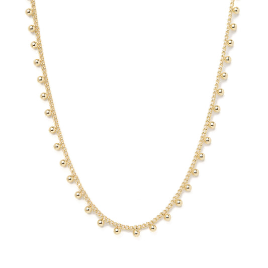 Zuri 14k Gold Filled Lace Dainty Beaded Necklace