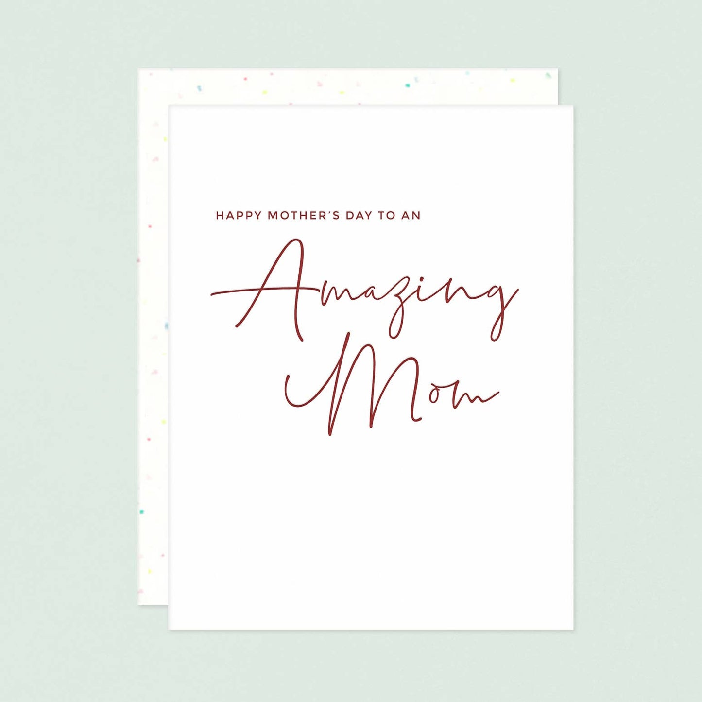 Amazing Mom Letterpress Mother's Day Card