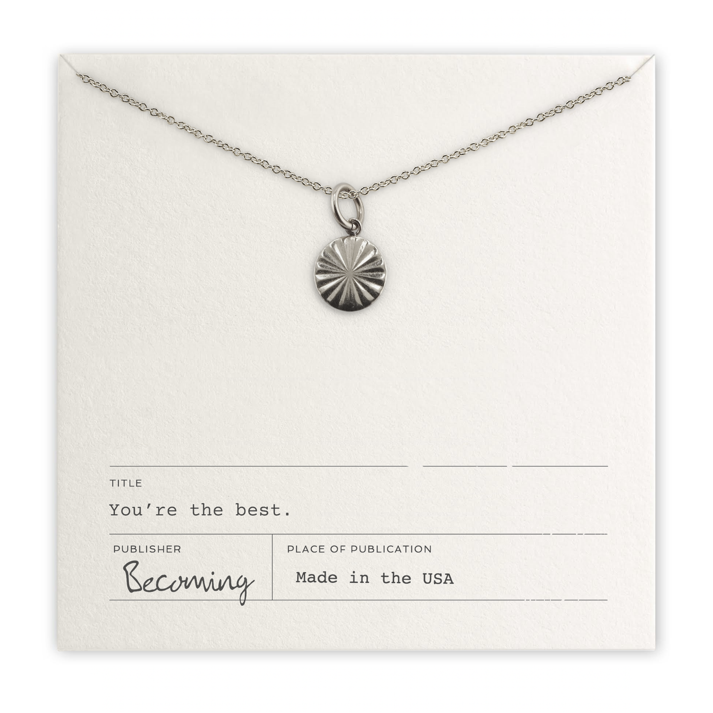You're the Best Necklace: Gold Fill