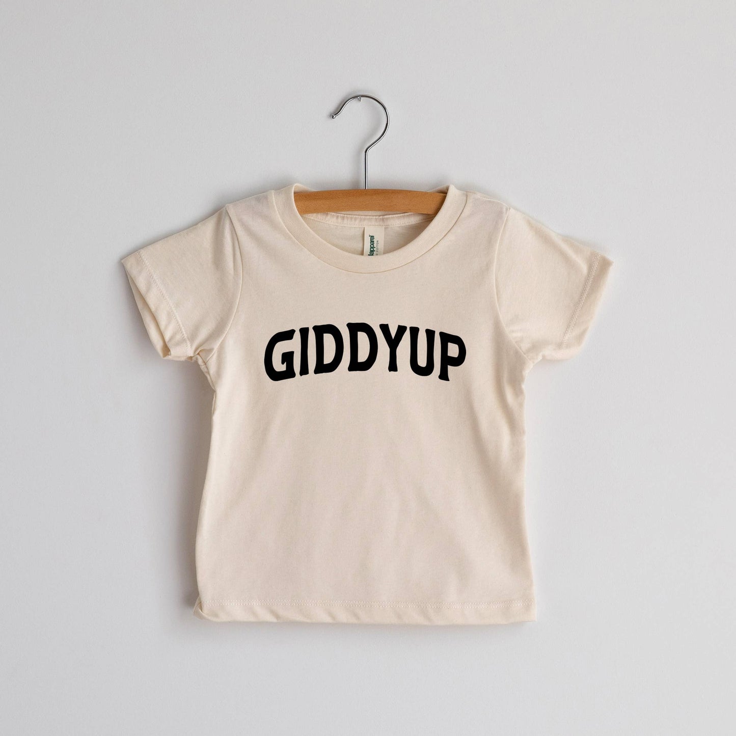 Giddyup Cream Organic Baby & Kids Tee | 3-6 Months