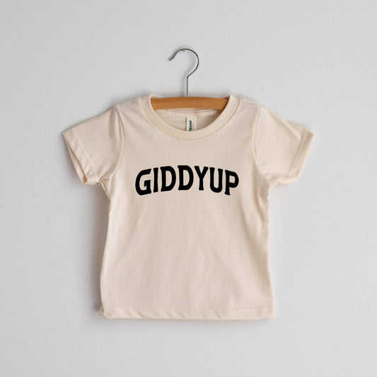 Giddyup Cream Organic Baby & Kids Tee | 6-12 Months