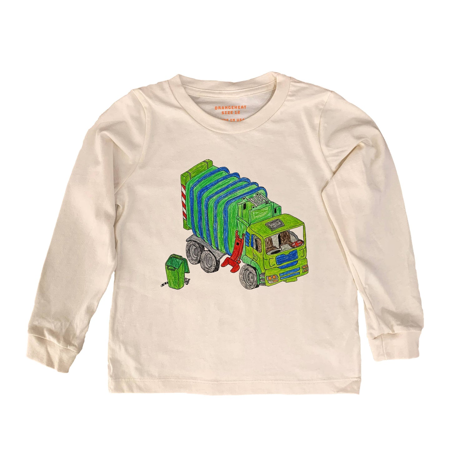 Trash Truck Kids Organic Tee/Long Sleeve: 2 Toddler