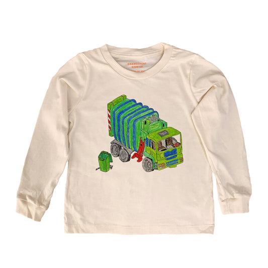 Trash Truck Kids Organic Tee/Long Sleeve: 2 Toddler