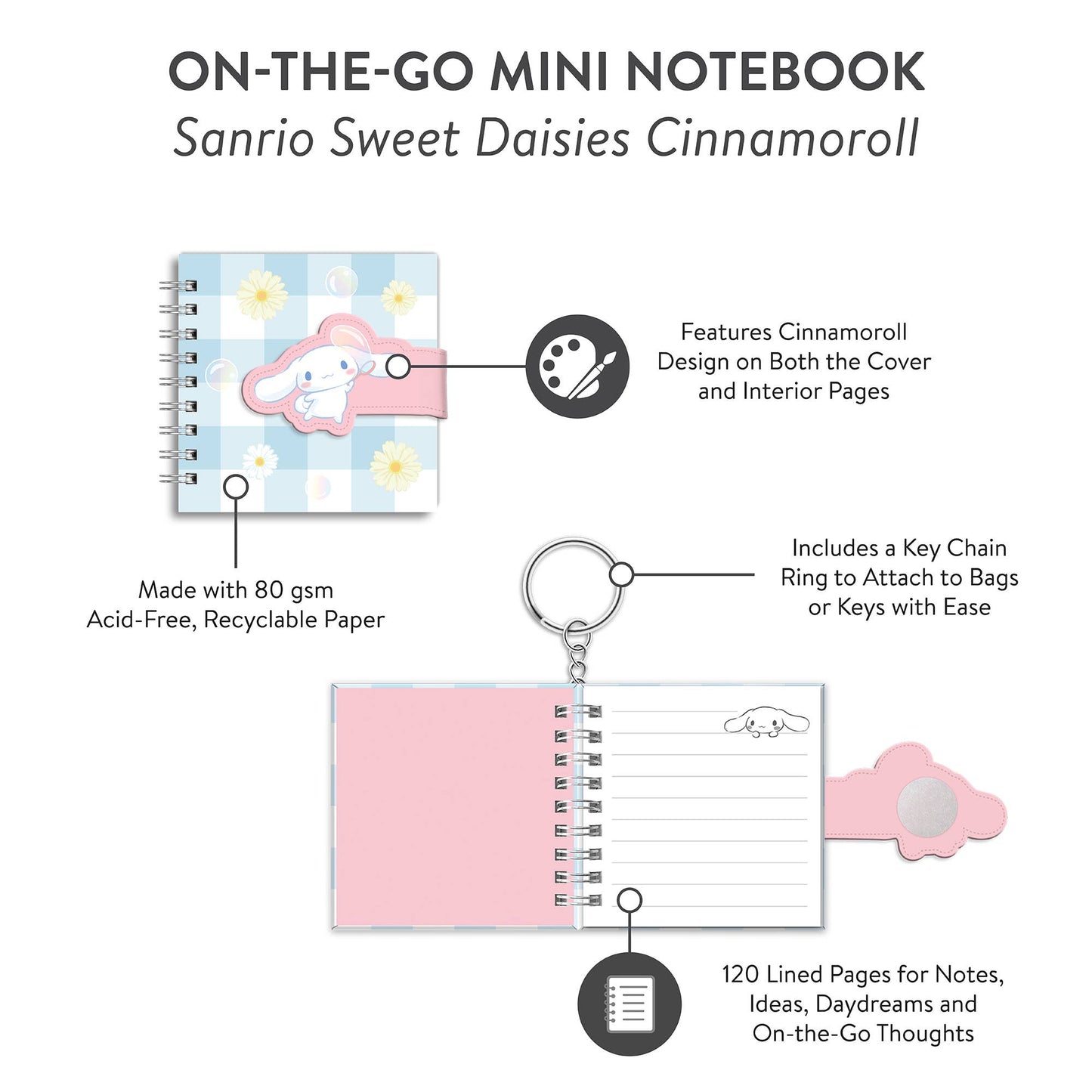 Sanrio Sweet Daisies Cinnamoroll™ On-the-Go Mini Notebook