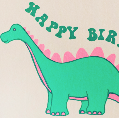 BIRTHDAY DINO GREETING CARD