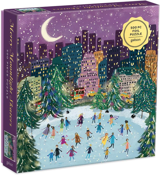 Merry Moonlight Skaters Puzzle