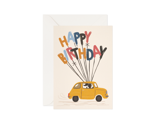 Fast Balloons Birthday Card