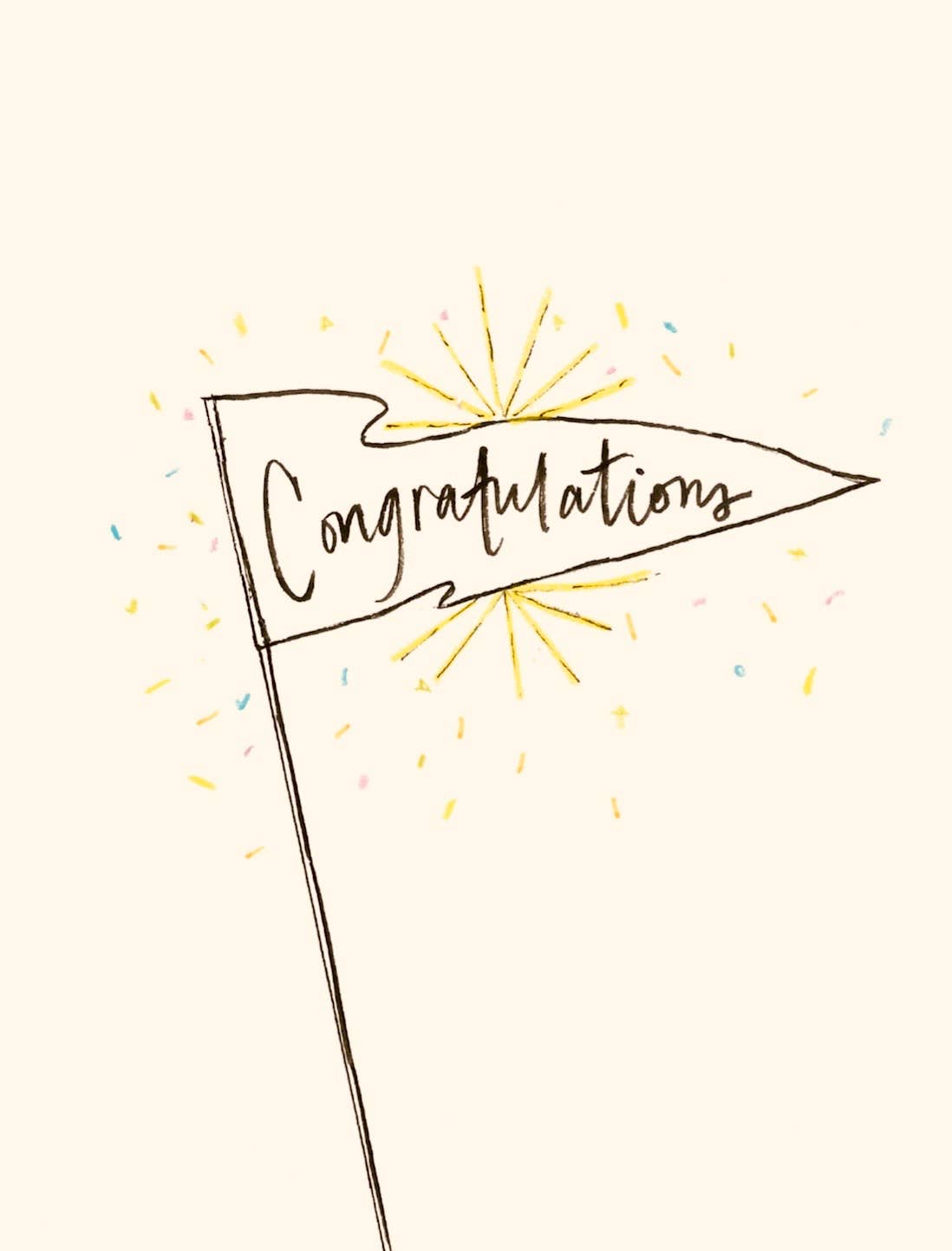 Congratulations Pennant Card