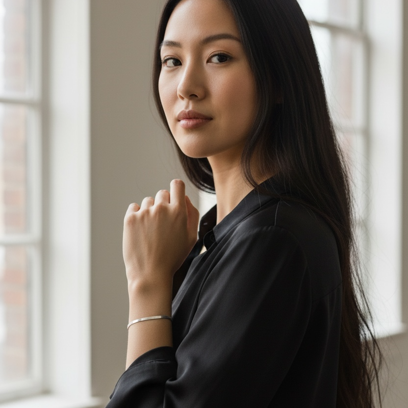 Sterling Silver Herringbone Bracelet | 8 Inches