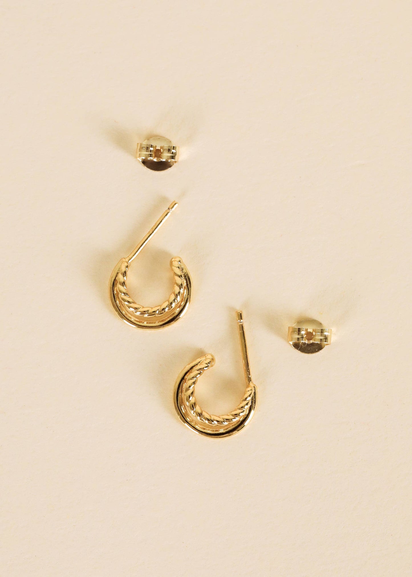 Double Hoop Earrings | 18k Gold Plated