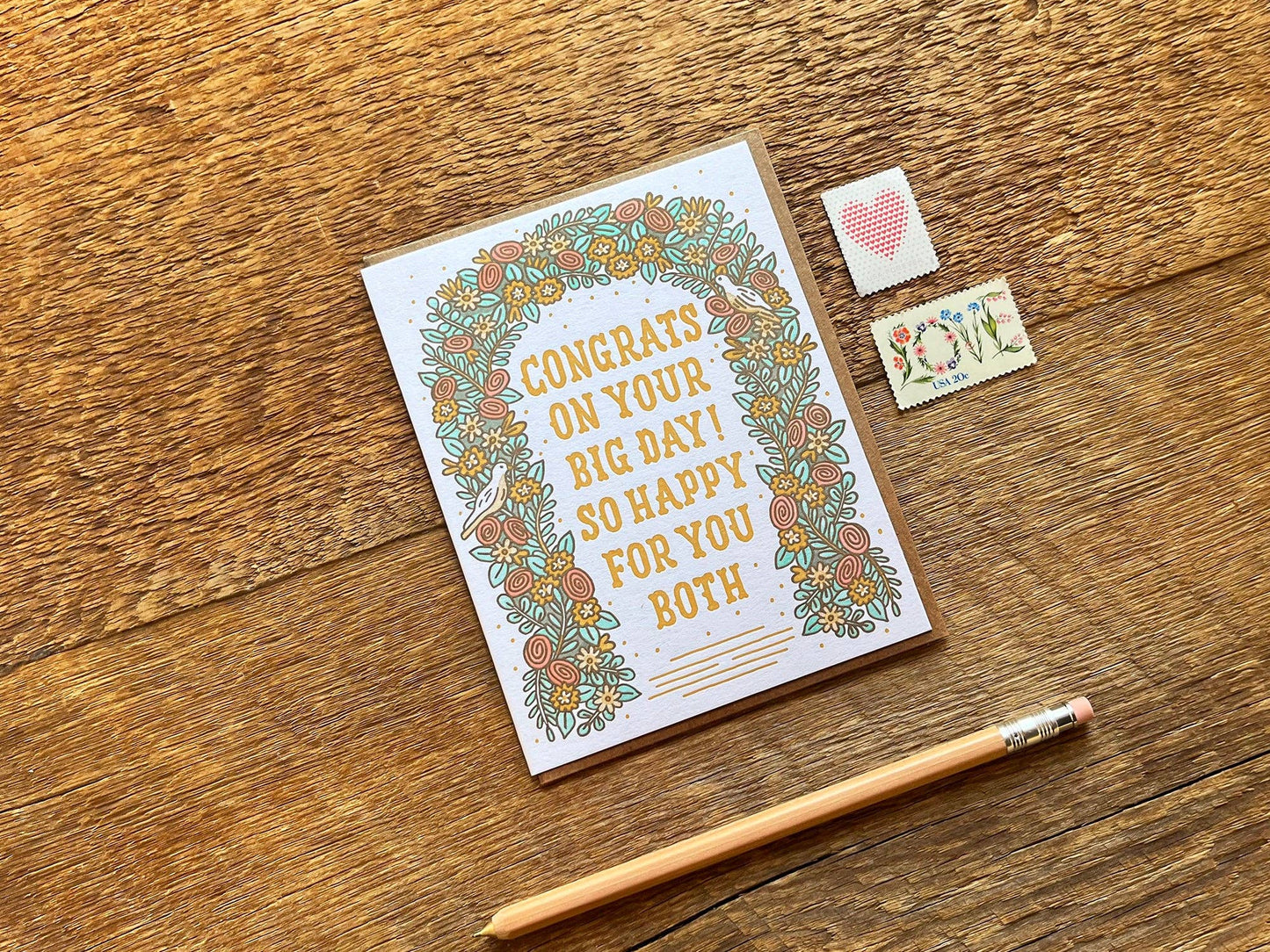 Congrats Wedding Arch Card
