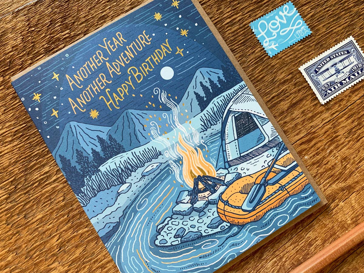 Campfire Birthday Card