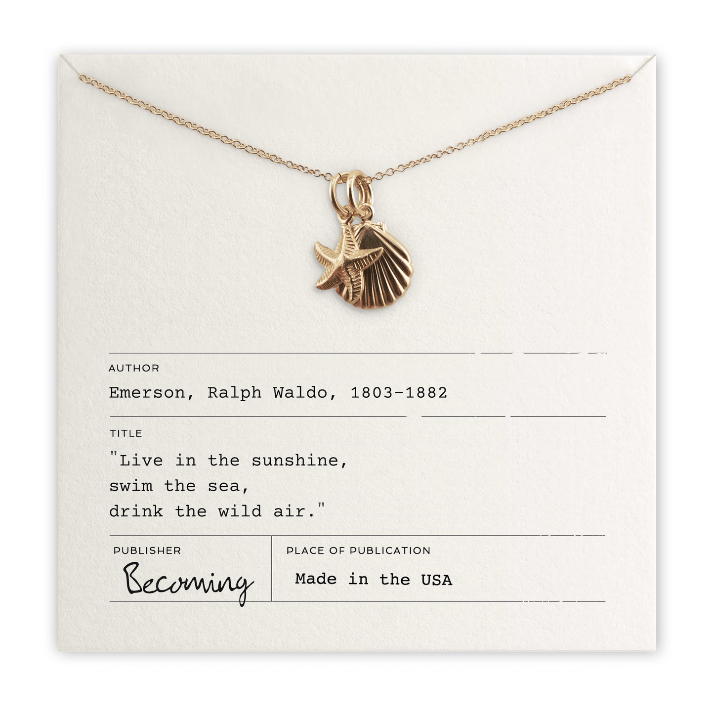 Swim the Sea Necklace: Gold Fill