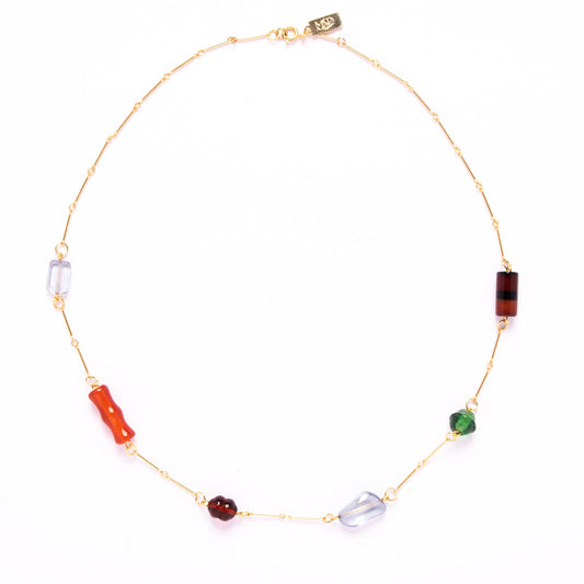 Composition Necklace No. 1 | Gold Plated Brass | 18"