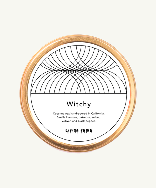 Witchy Travel Tin Candle | Amber, Oakmoss & Rose