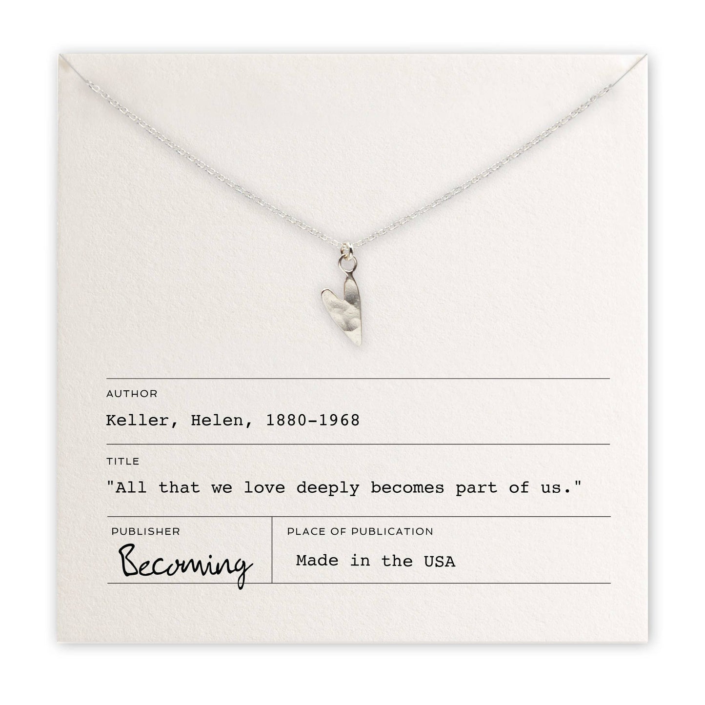 Love Deeply Necklace: Sterling Silver
