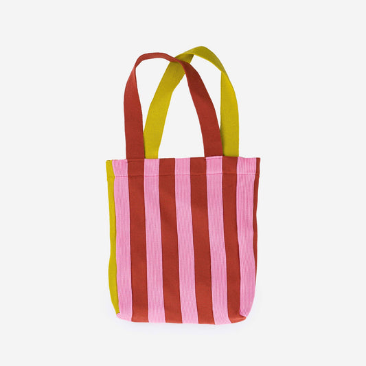 Super Stripe Knit Tote | Golden Olive Flame