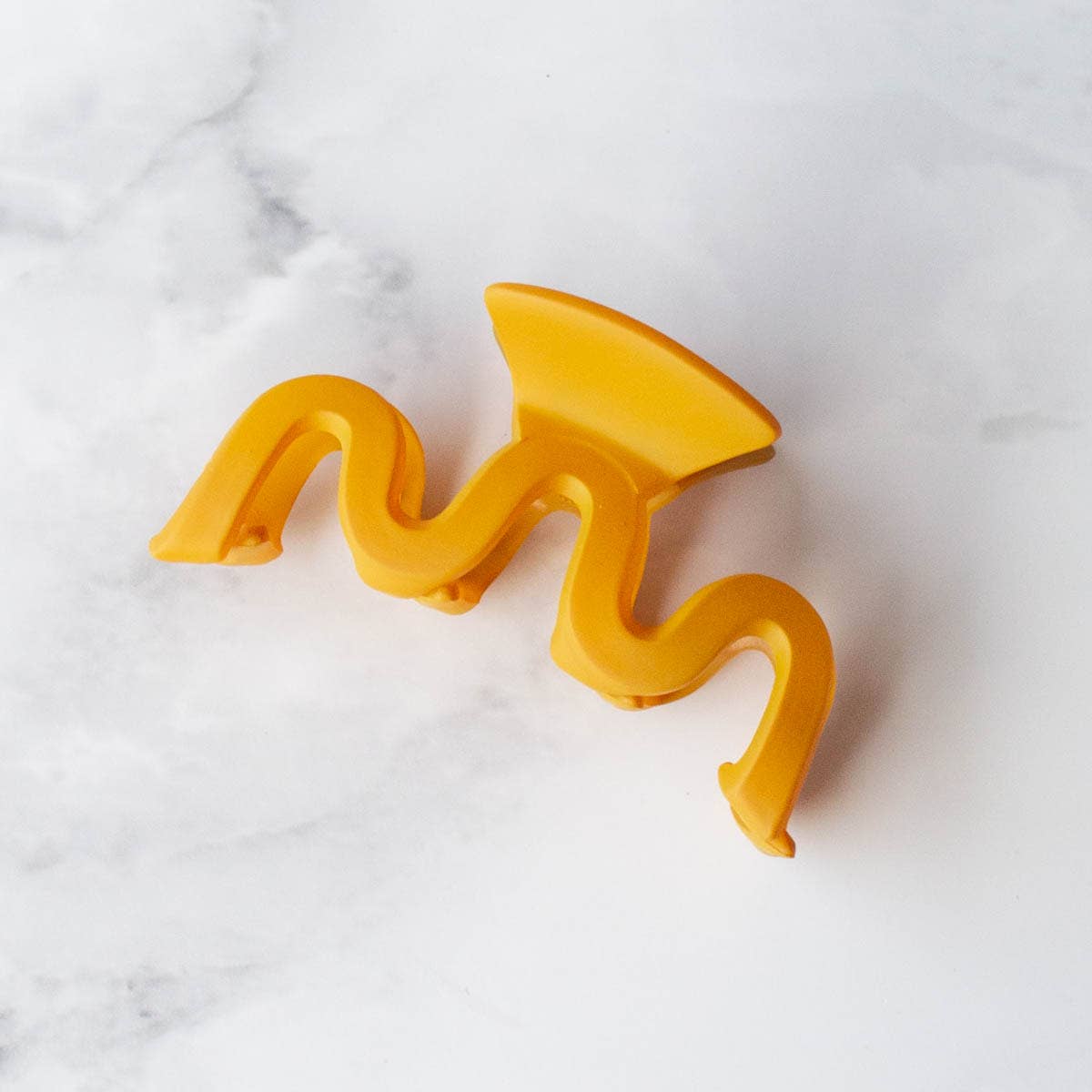 Matte Waves Hair Clip | Mustard