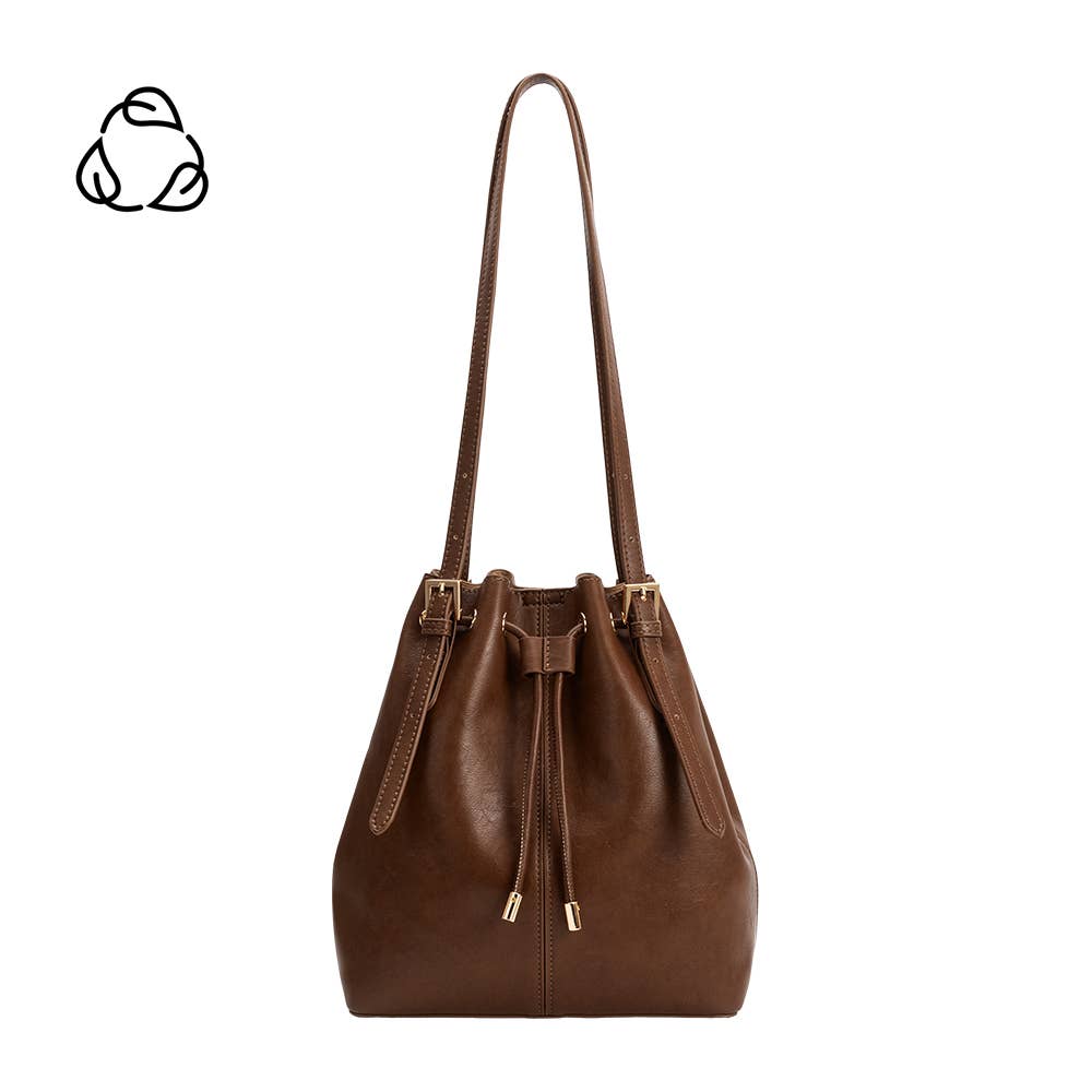 Sally Espresso Vegan Shoulder Bag