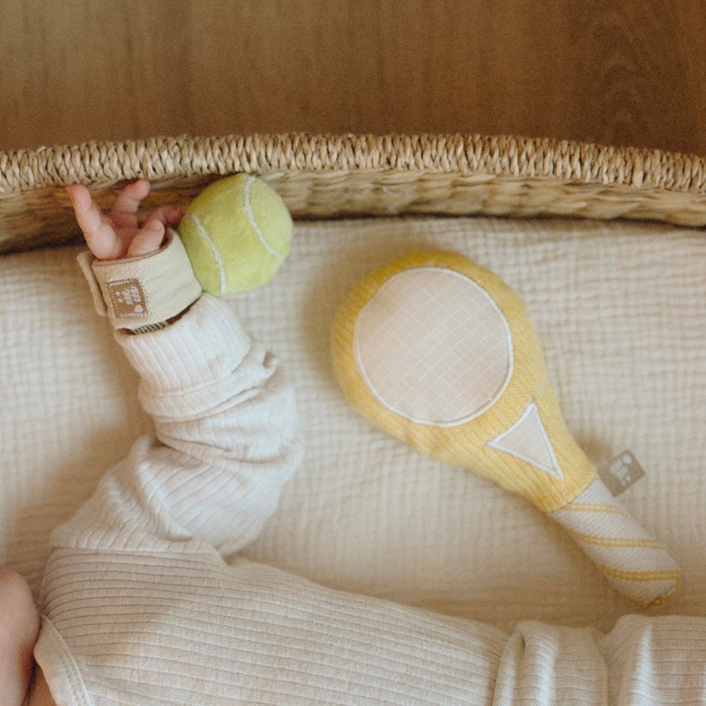 Tennis Baby Wrist Rattle
