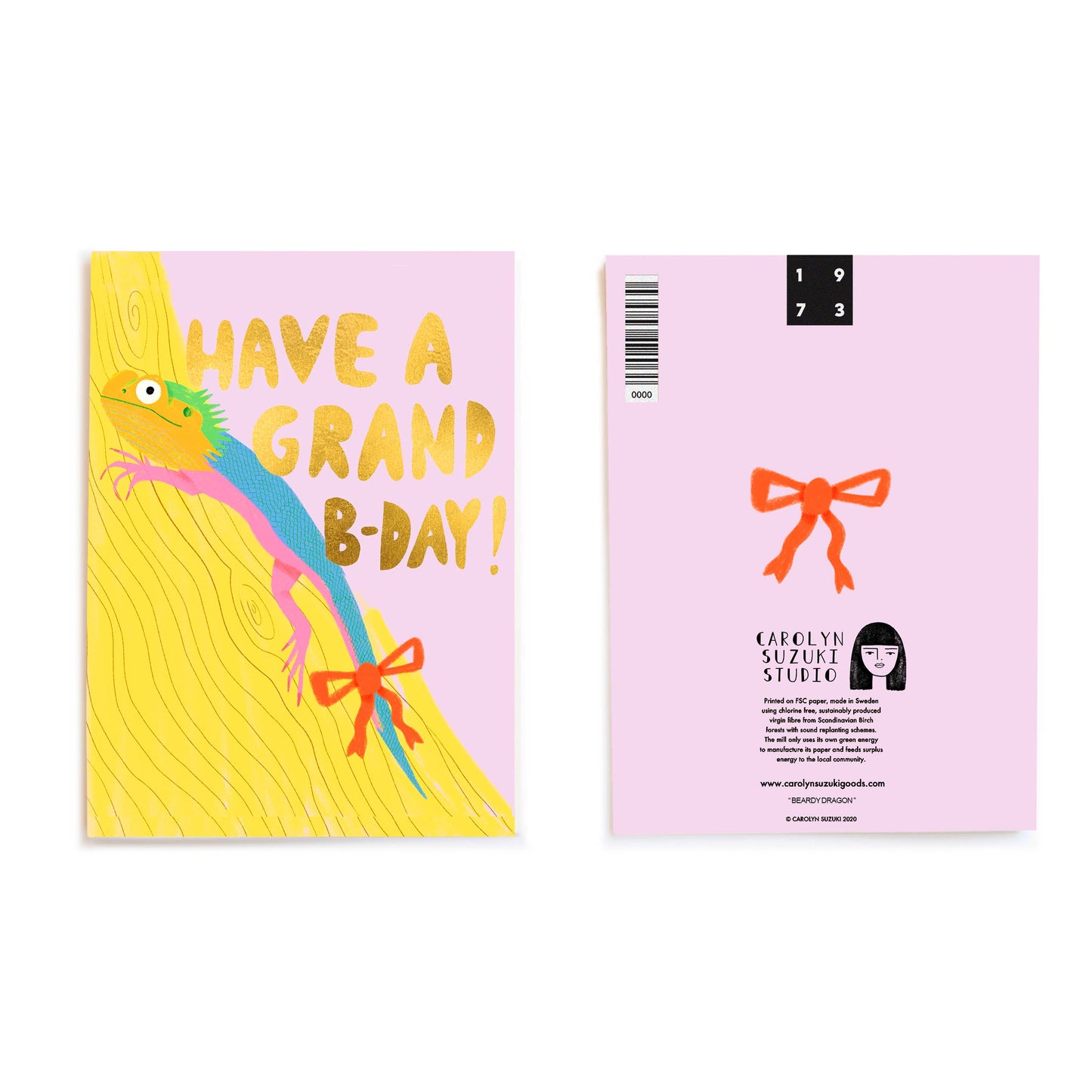 BEARDY DRAGON - Birthday Card