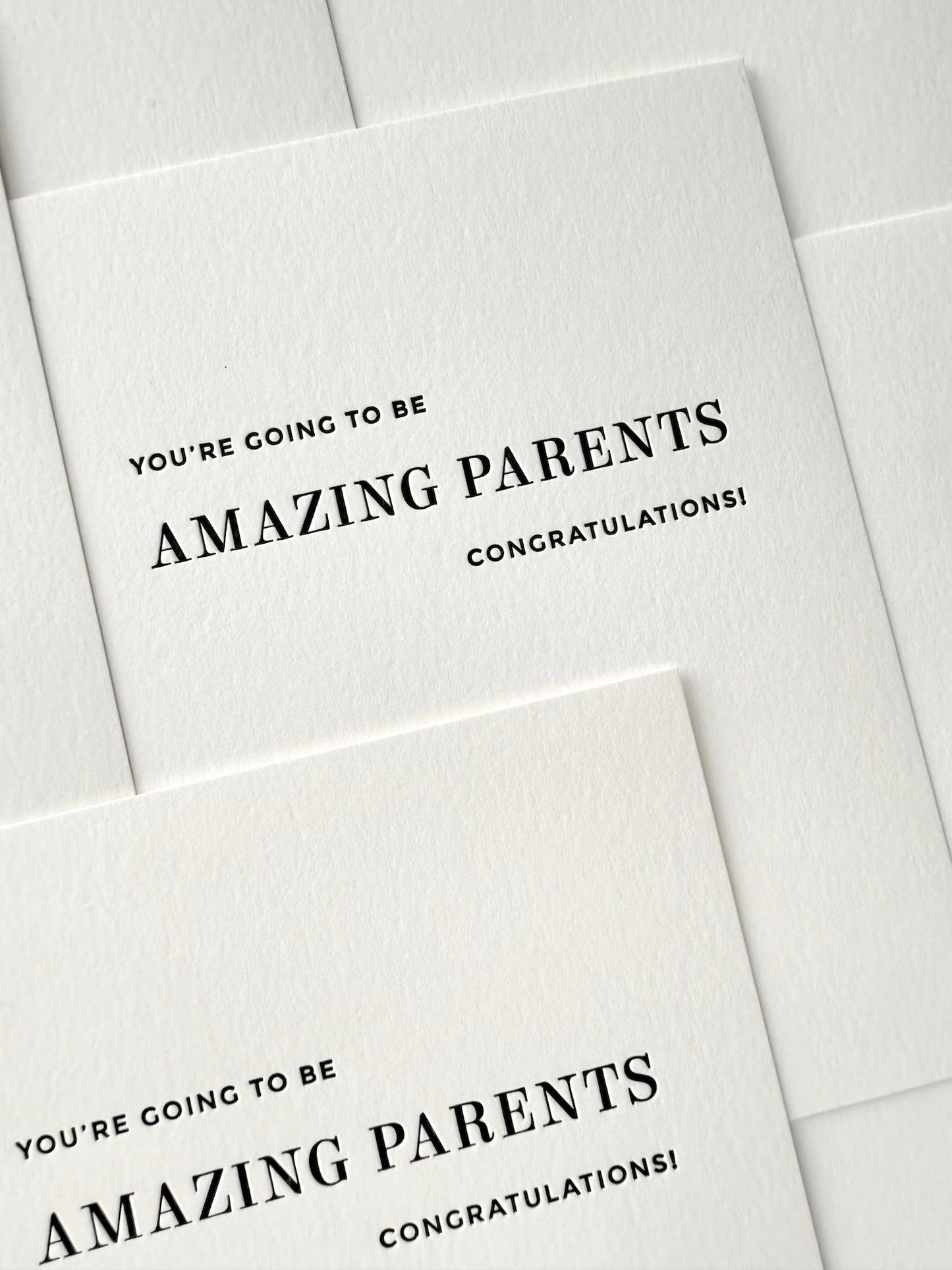Amazing Parents Letterpress Greeting Card