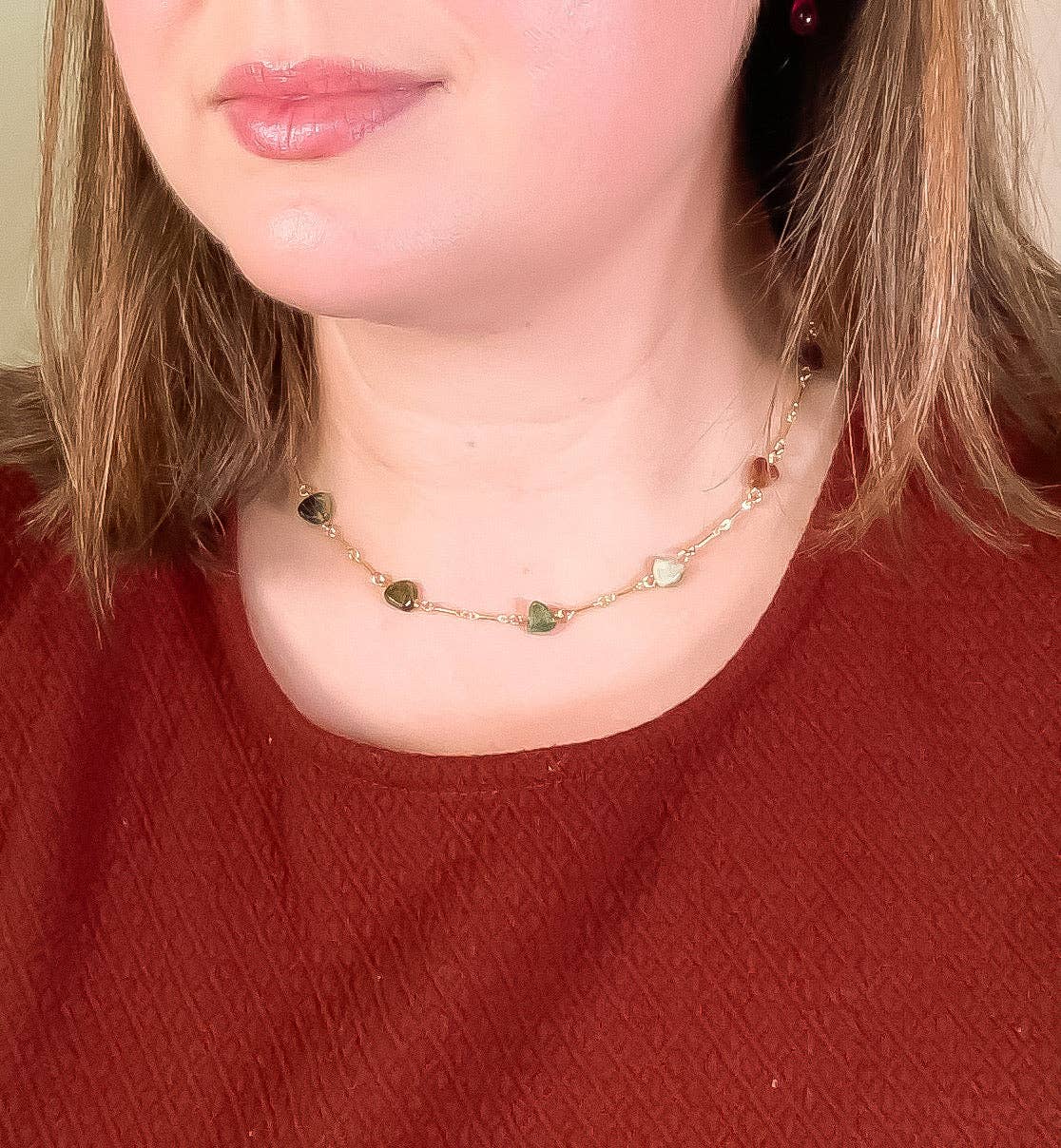Tourmaline Minimal Charm Necklace | Gold Plated