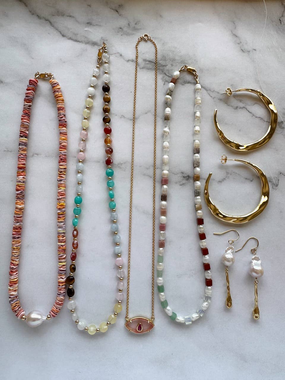 Soleil Gold Molten Hoops