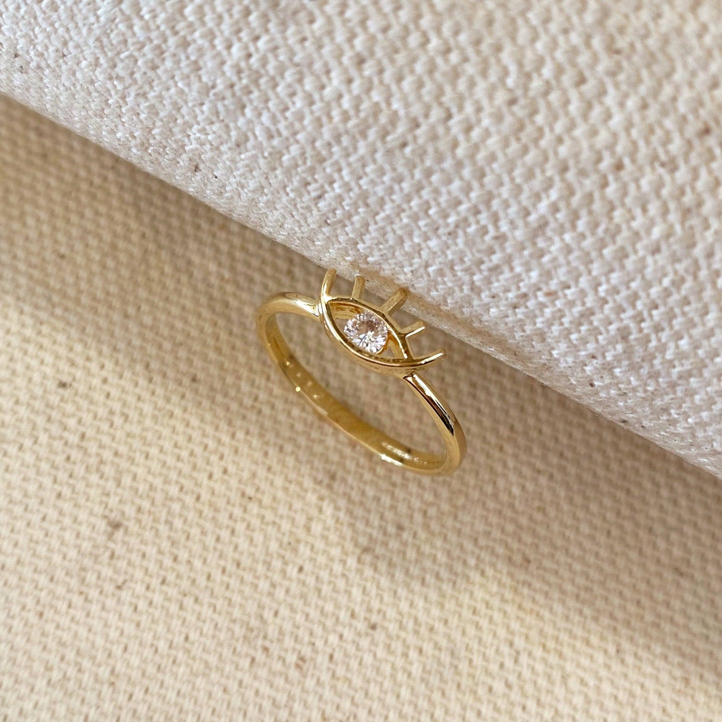 18k Gold Filled Dainty Eye Ring | 6