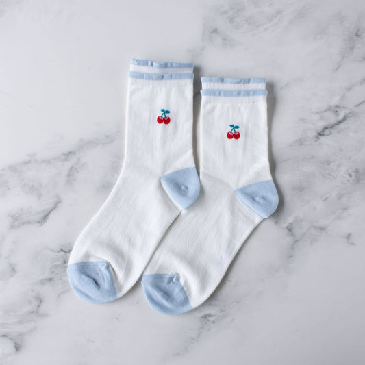 Mini Cherry Point Casual Socks | Ivory