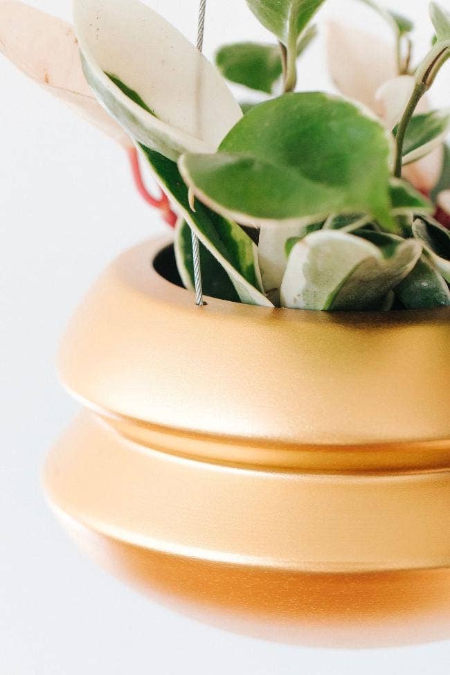 Large Hanging Planter | Brass