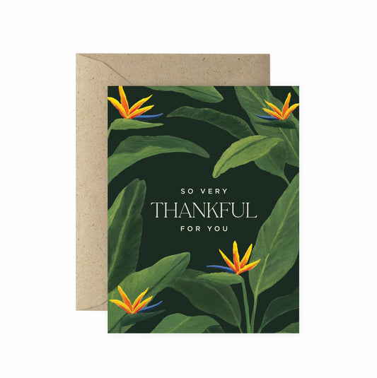 Bird of Paradise Thankful Greeting Card | Thank You