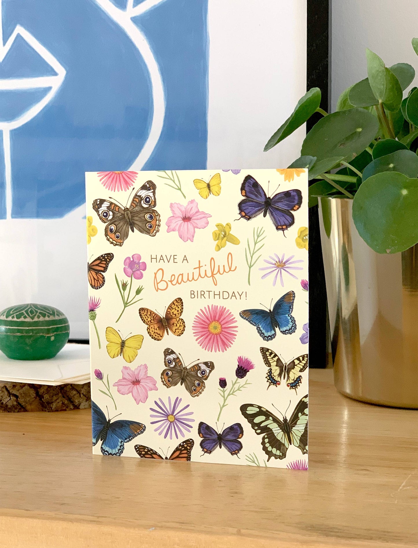 Beautiful Butterflies Wildflowers Nature Lover Birthday Card