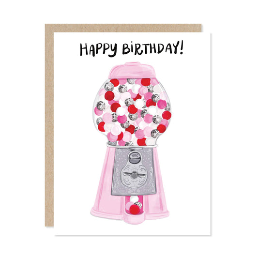 Pop Art Disco Gumball Birthday Card