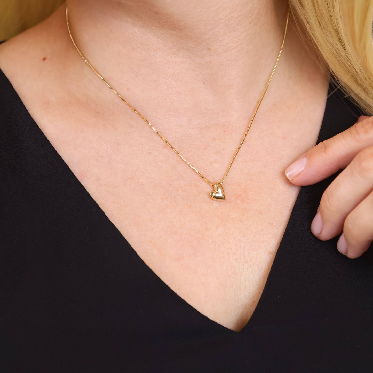 18k Gold Filled Uneven Heart Necklace