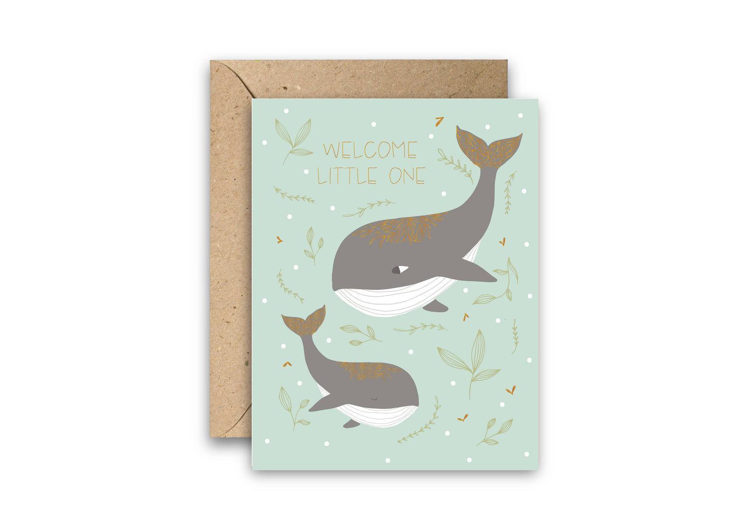 Welcome Little One Gold Foil New Baby Card