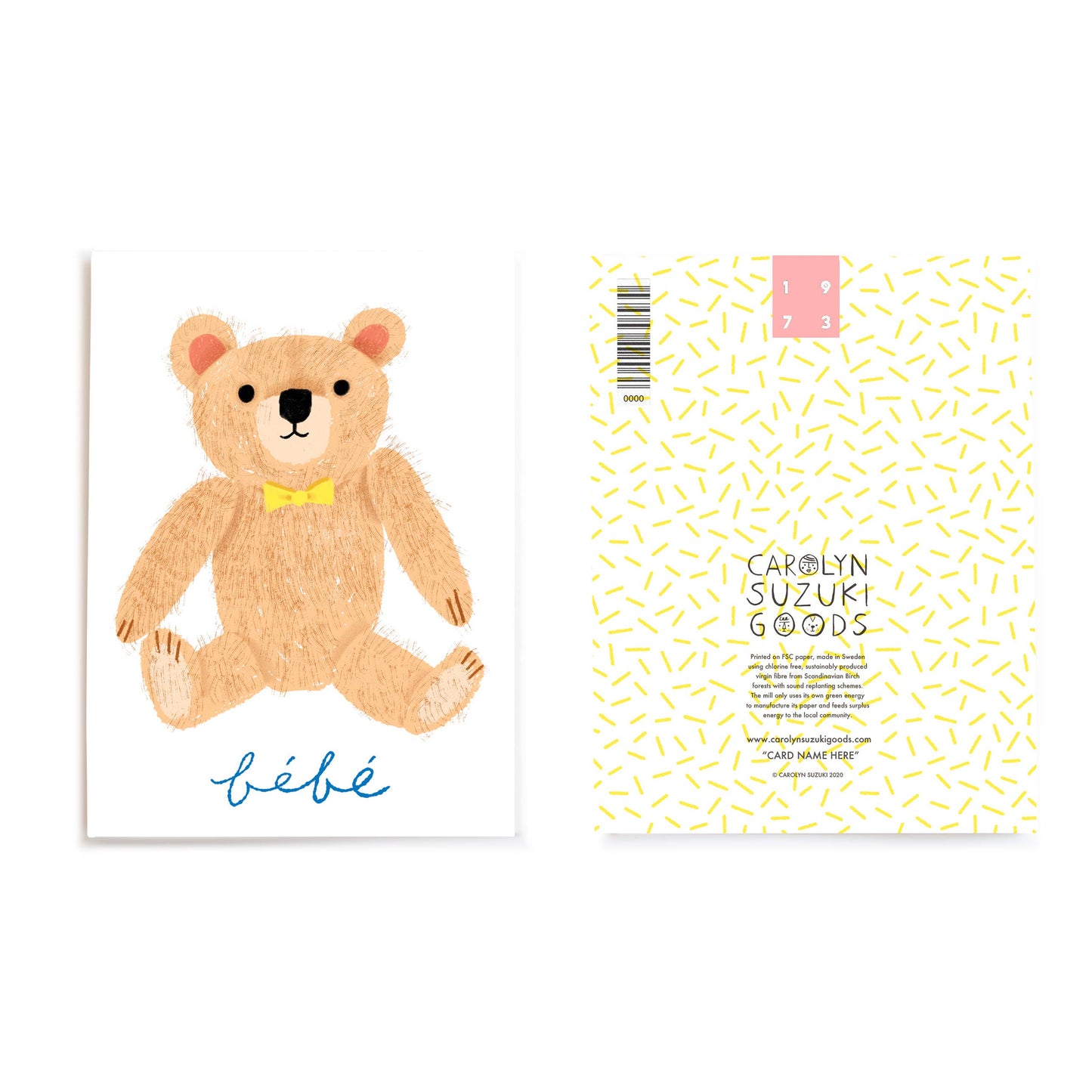 Teddy Baby Card