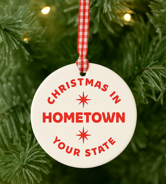 'Christmas In La Mesa' Ceramic Ornament